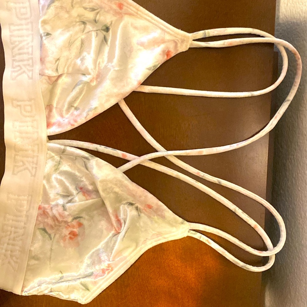 Beautiful floral PINK bra-lette
